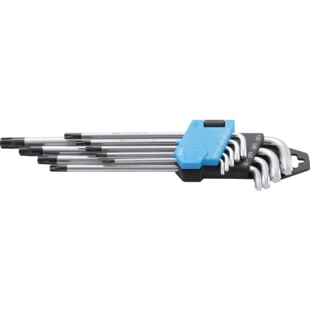 9-794 | Torxkulcs "L" alakú extra hosszú készlet 09 db-os lyukas torx BGS