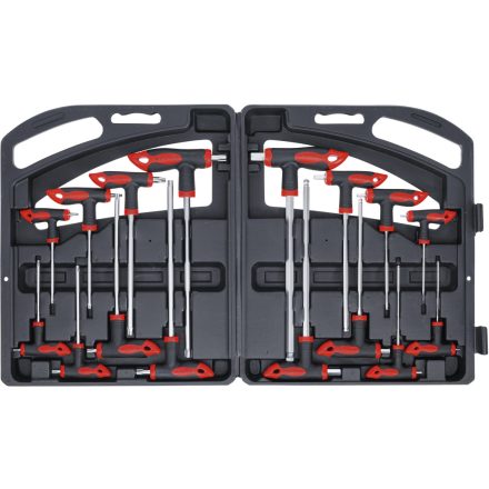 9-90 | T-kulcs készlet 2:1-ben Imbusz 2-10 mm és Torx T10-T50 16 db-os készlet- BGS