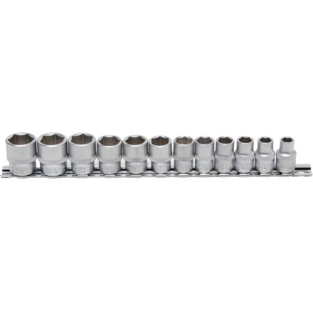 9-9104 | Dugókulcs - crowafej készlet 3/8" 6 lapú normál 8-19 mm 12 db-os BGS