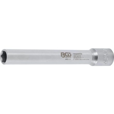 9-9863-10 | Dugókulcs  3/8" 6 lap hosszú 10 mm / 120 mm kézifék állításhoz - BGS
