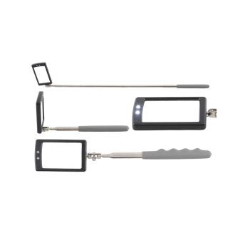   9-99302 | Tükör  41x64 mm teleszkópos 290-876 mm beépített 2 db LED világítás