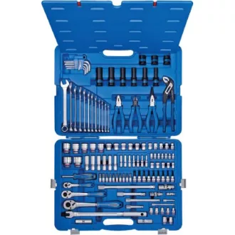   119 részes 1/4"&3/8"&1/2"-os 6* vegyes szerszámkészlet műanyag kofferben 9519MR50
