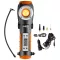 99-130 | Kompresszor akkus 12V 2Ah 10bar + 4db fej + lámpa + szivargy. adapter -
