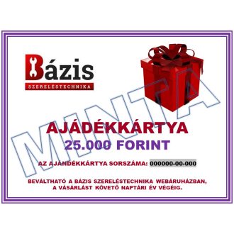 Bázis Szereléstechnika 25000 Ft-os ajándékkártya