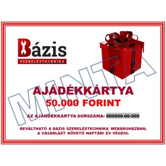 Bázis Szereléstechnika 50000 Ft-os ajándékkártya