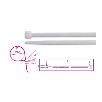 BMB3048 | BMB3048   Műanyag kábelkötegelő szalag, natúr