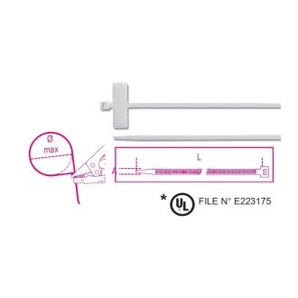   BMBT21025 | BMBT21025   Keresztben feliratozható kábelkötegelő szalag, 25x8mm, natúr