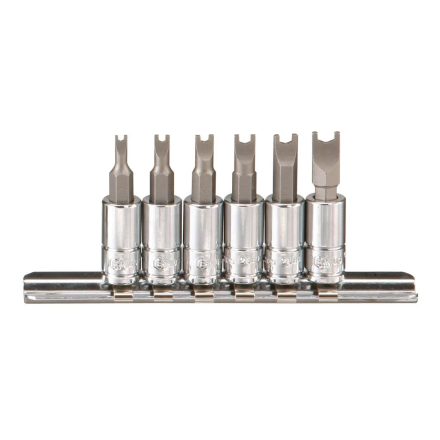 BS-206S | Bit készlet Spanner spec. 2 körmös 1/4"-os 6 db-os SP4 - SP14 - Genius