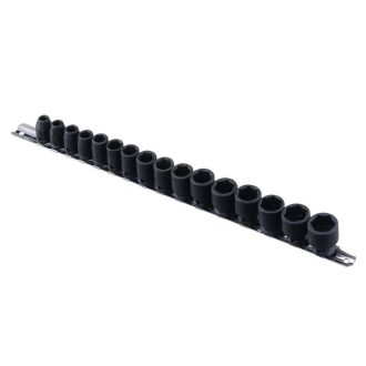   CM-316M | Légkulcsfej készlet 3/8" 16 db 7-22 mm metrikus rövid 6 lapú - Genius