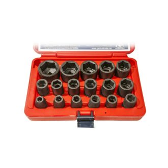   CM-417MB | Légkulcsfej készlet 1/2" 17 db  8-32 mm metrikus rövid 6 lap - Genius