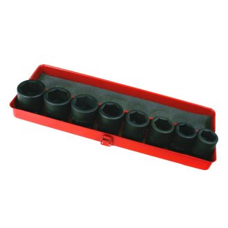   CM-608M | Légkulcsfej készlet 3/4"  8 db 26-41 mm metrikus rövid 6 l. - Genius