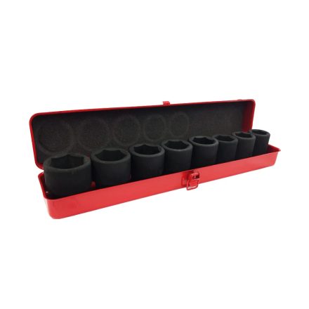 CM-608S | Légkulcsfej készlet 3/4"  8 db 1" - 1-1/2" colos rövid 6 l. - Genius