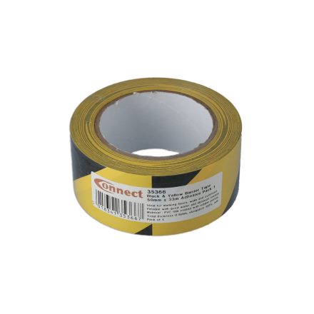 CON-35366 | Jelzőszalag sárga-fekete 33 méter x 50 mm öntapadós -