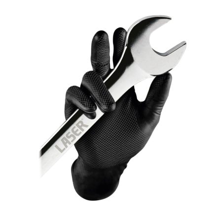 CON-37307 | Kesztyű Grippaz 100% Nitril 10/XL - dobozos 50 db-os - FEKETE