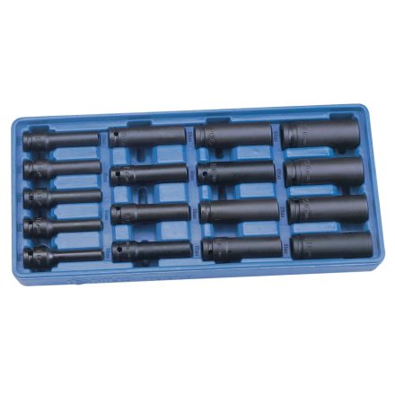 DI-417MD | Tálcás Genius dugókulcs, gépi készlet 12 lapú hosszú 1/2" 17 db-os 1/3