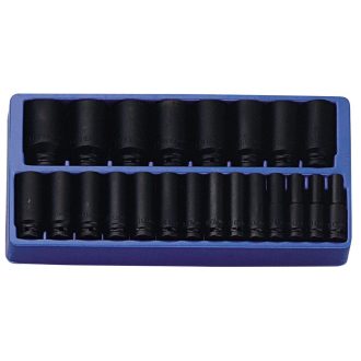   DI-422S | Tálcás Genius dugókulcs, gépi készlet 6 lapú h. colos 1/2" 22 db-os 1/3
