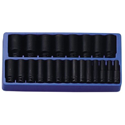 DI-422S | Tálcás Genius dugókulcs, gépi készlet 6 lapú h. colos 1/2" 22 db-os 1/3