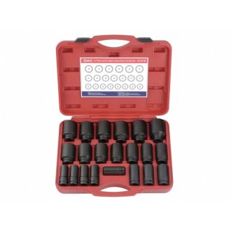   DI-621M | Légkulcsfej készlet 3/4" 21 db-os - 6 lapú hosszú - Genius