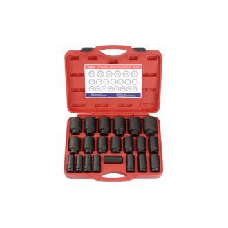   DI-621S | Légkulcsfej készlet 3/4" 21 db-os COLOS 3/4" - 2" 6 lapú hosszú - Genius