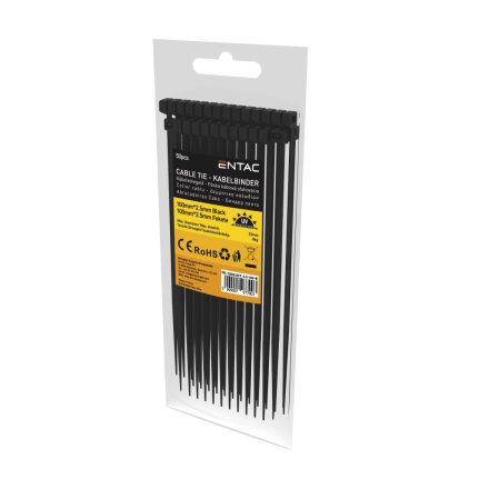 ECT-2.5-100-B | Kábelkötegelő 2,5x100 - Fekete - 50 db-os - Entac
