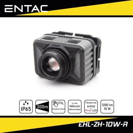 EHL-ZH-10W-R | Szerelőlámpa - Fejlámpa LED 01 CREE - akkus - USB - szenzoros