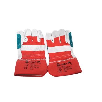   EM1202AB105 | Kesztyű hasított marhabőr 10.5-ös XL Piros-Szürke-Kék EN4144 -