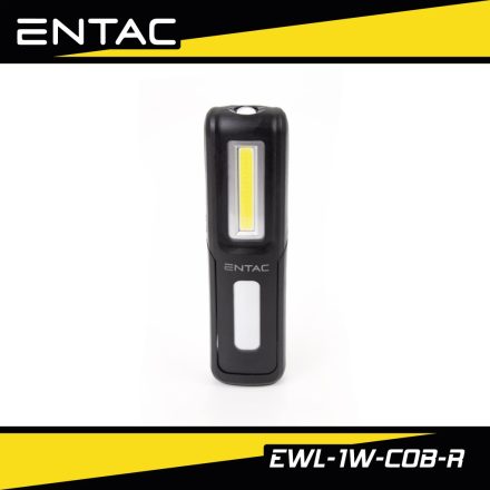 EWL-1W-COB-R | Szerelőlámpa LED 3W XPE + 1W COB mágneses,USB, akkus - Entac