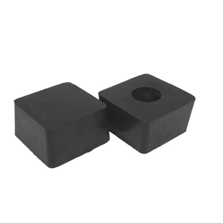 GK120x120-GF | Gumikocka négyzet 120x120x65 mm közepes -  alul sima-lyukas