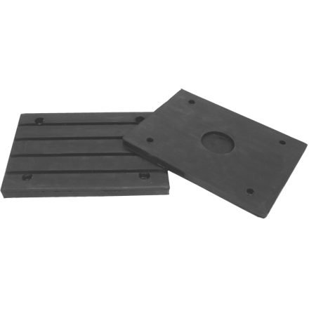 GK195x150-4F | Gumipogácsa csápos emelőhöz 195x150 mm-es téglatest négyfuratos