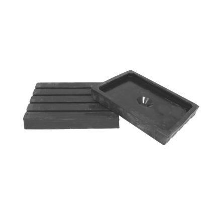 GK200x150-P | Gumipogácsa csápos emelőhöz 200x150 mm-es téglatest peremes