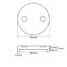 GP119-FH2F-FP | Gumipogácsa csápos emelőhöz 119/110 mm-es fémmel erősített