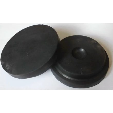 GP120-LS | Gumipogácsa krokodil emelőhöz 120/100 mm-es lépcsős sima - Fekete