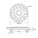 GP146-PP | Gumipogácsa csápos emelőhöz 146/126 mm-es peremes pöttyös-lyukas