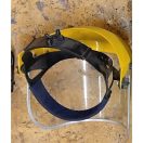 Arcvédő plexi álarc, sárga