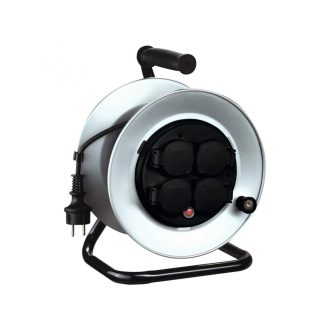   HJRM 10-25 | Kábeldob 25 m - IP44 gumi kábel 3 x 1.5 mm2 - 3000W kültéri FÉM