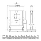 HP50 | Prés 50 t hidro-pneumatilus kézi-karos - gyors dugattyú - Compac HP 50 G3