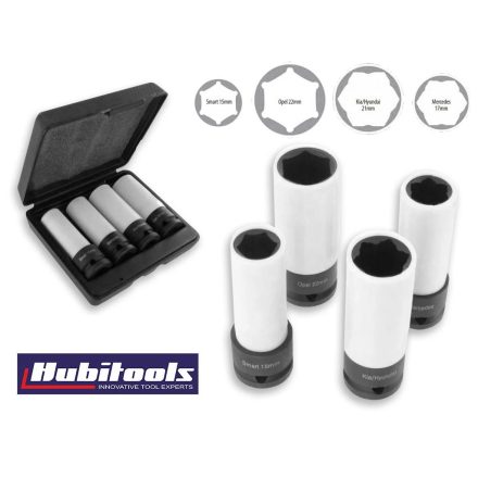 HU42066 | Légkulcsfej készlet 1/2"  4 db-os alufelnihez - SPECIÁLIS MÉRETEK