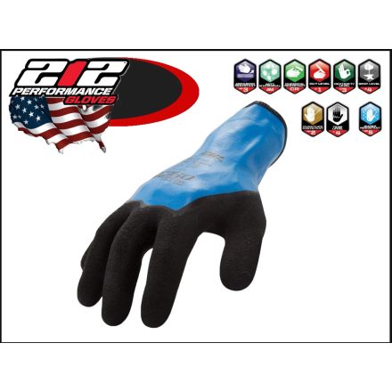 HU45112 | Kesztyű Hubitools mártott kék nitril SHIELD GRIP-USA "mindenálló" L-es