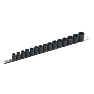   IW-415MT | Légkulcsfej készlet 1/2" 15 db 10-24 mm 12 szögű rövid metrikus - Genius