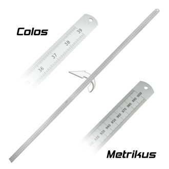   KEN5183910K | Vonalzó, acél, merev 1000 mm x 25 mm metrikus és colos skálázás (KEN-518-3910K)