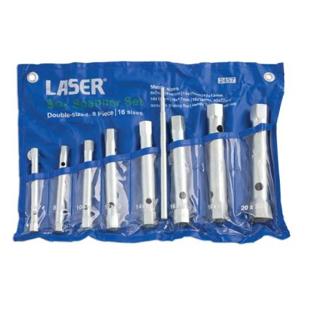 LAS-2457 | Csőkulcs készlet 6 - 22 mm 8+1 db-os - hajtószárral - Laser