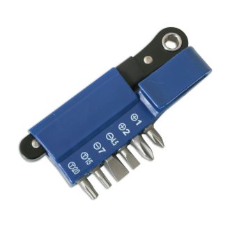   LAS-2562 | Bit készlet mini racsniszárral 6 részes - extra lapos kivitel