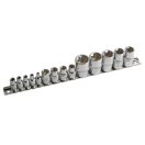 LAS-3482 | Dugókulcs - crowafej készlet 1/2"-3/8"-1/4" belső torx 14 db-os E4 - E24