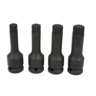   LAS-4392 | Légkulcsfej készlet 1/2" XZN (spline) M12-M18 - 4 db-os