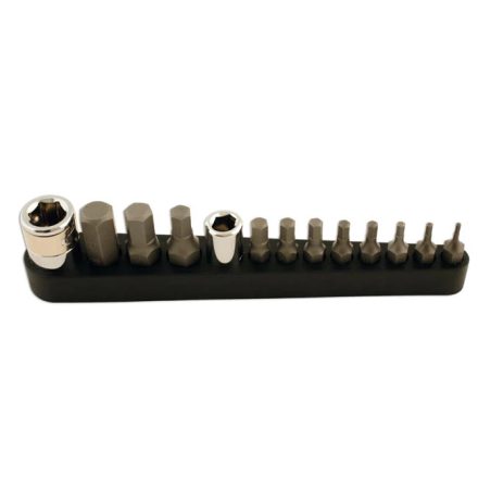 LAS-5513 | Bit készlet 13 db-os imbusz + bit 1/4"-3/8" befogó - Laser
