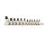 LAS-5521 | Rátűzőkulcs - crowa+bit készlet 1/4"-3/8"-1/2" 12 db-os RÖVID Torx:T8-T60