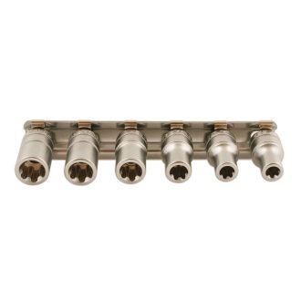   LAS-5616 | Dugókulcs - crowafej készlet 1/4" Torx Plus® belső 6 db-os EP6-EP12 -EPL