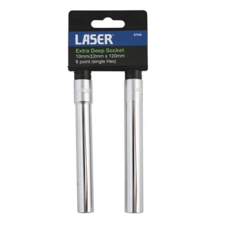 LAS-5709 | Dugókulcs - crowafej készlet 3/8" extra hosszú 2 db 10-12 mm x 120 mm