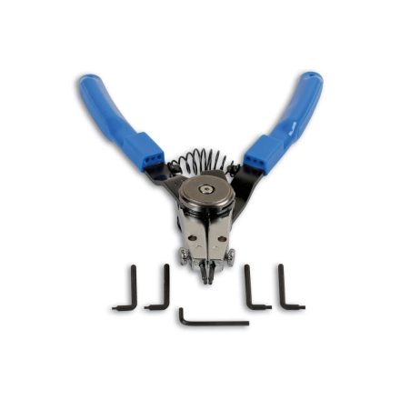 LAS-5733 | Fogó seeger készlet cserélhető fejek 1,2 mm + 1,8 mm egyenes és 90 fokos