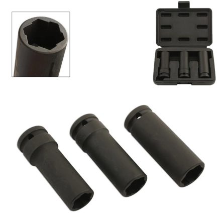 LAS-5965 | Sérült kerékcsavar kiszerelő készlet 1/2" 3 db-os speciális belső profil